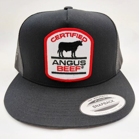 Certified Angus Beef Trucker Hat Snapback Cap Flat Bill Mesh Cattleman Farming N main image 4